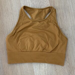 lululemon athletica High-Neck Racerback Sports Bra - Mustard Brown